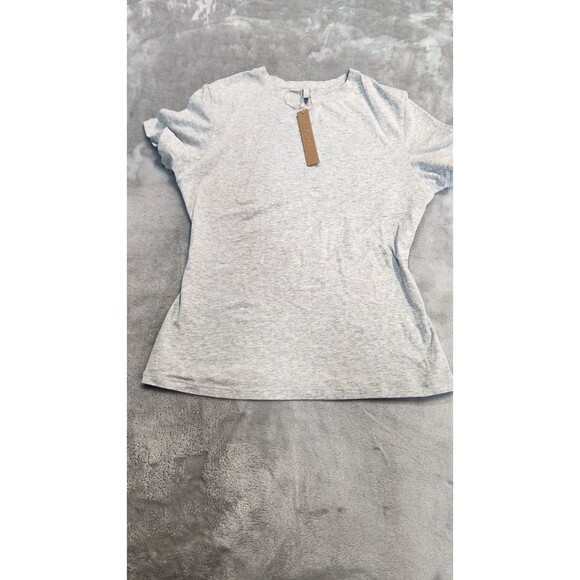 NWT SKIMS Medium Light Heather Grey Cotton Jersey T-Shirt AP-TSH-0638 - Picture 1 of 4